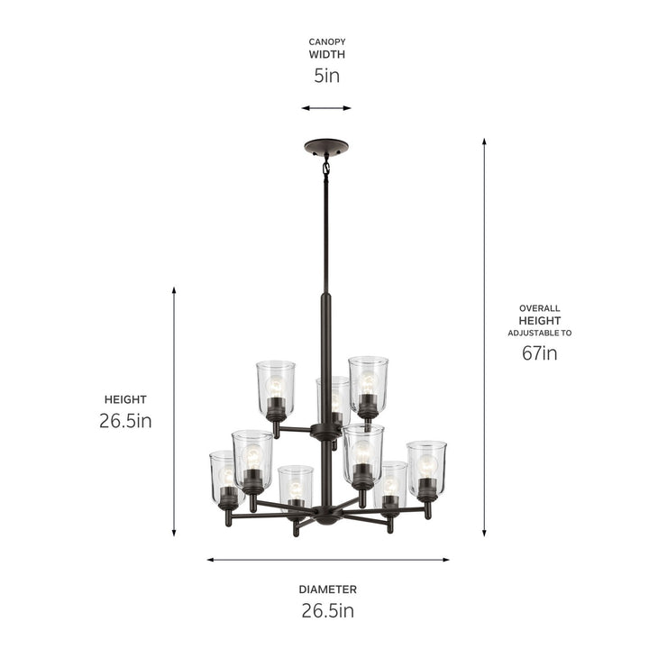 Kichler Canada - 43672OZCLR - Nine Light Chandelier - Shailene - Olde Bronze