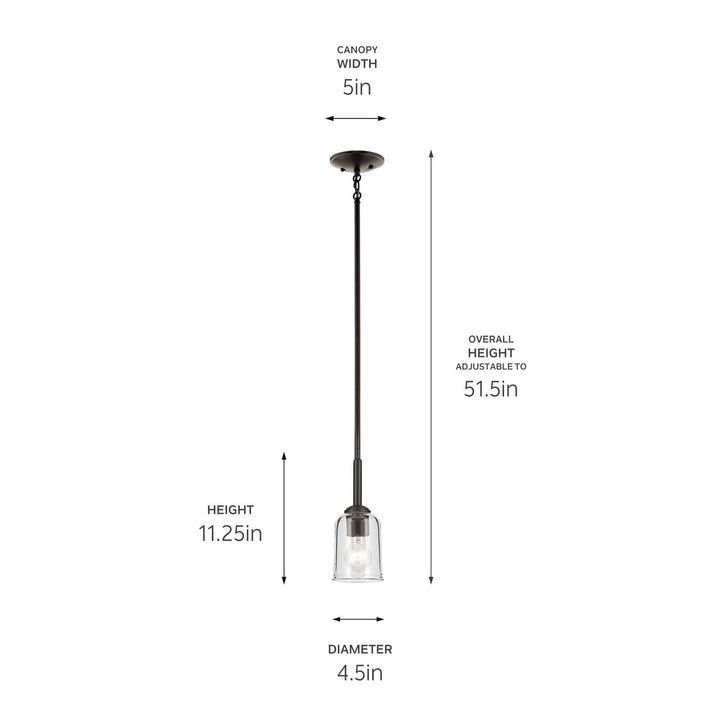 Kichler Canada - 43674OZCLR - One Light Mini Pendant - Shailene - Olde Bronze