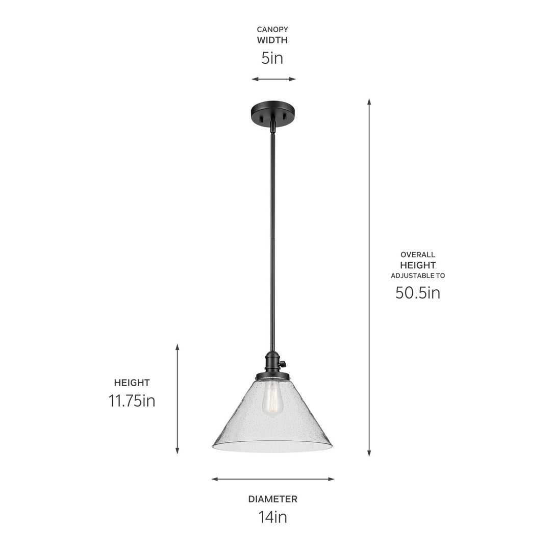 Kichler Canada - 43905BK - One Light Pendant - Avery - Black