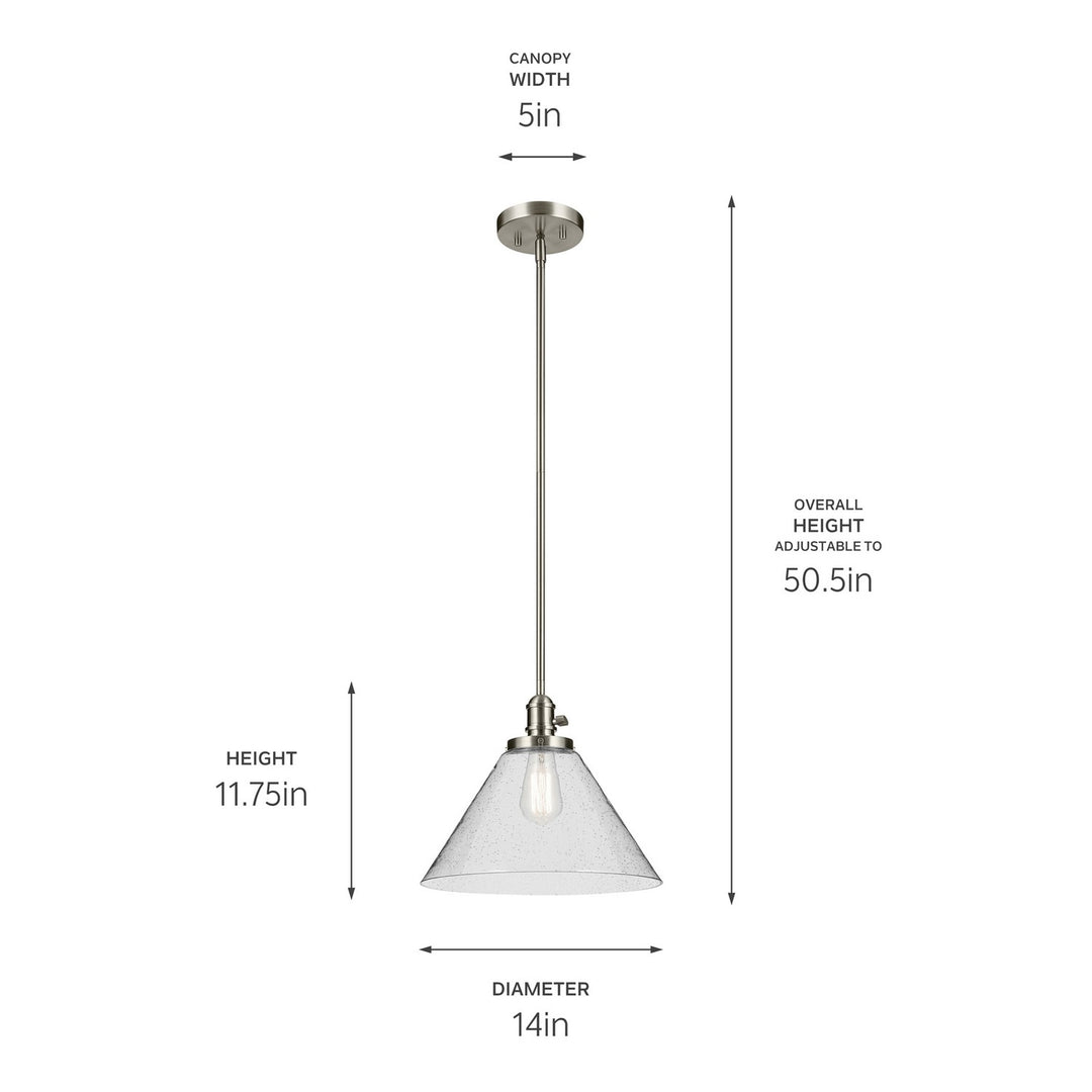 Kichler Canada - 43905NI - One Light Pendant - Avery - Brushed Nickel