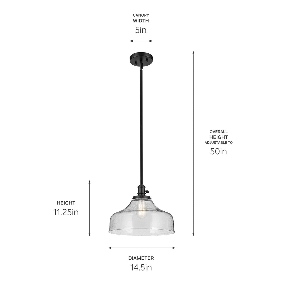 Kichler Canada - 43906BK - One Light Pendant - Avery - Black