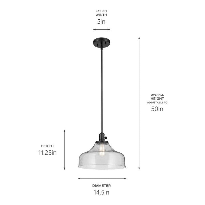 Kichler Canada - 43906BK - One Light Pendant - Avery - Black
