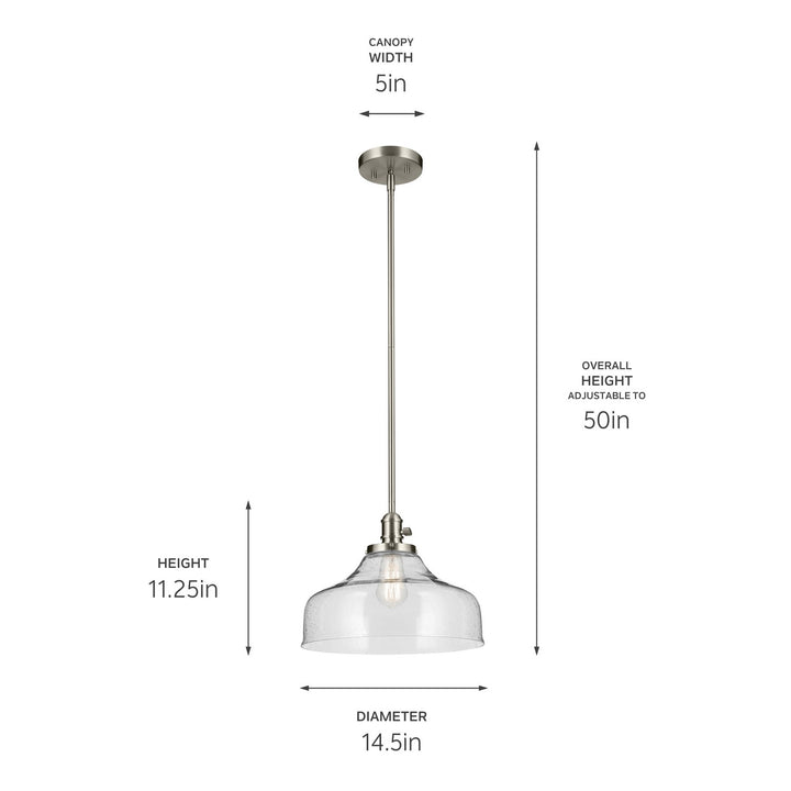 Kichler Canada - 43906NI - One Light Pendant - Avery - Brushed Nickel