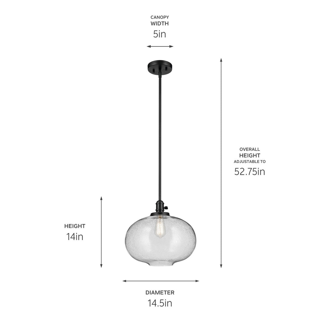 Kichler Canada - 43911BK - One Light Pendant - Avery - Black