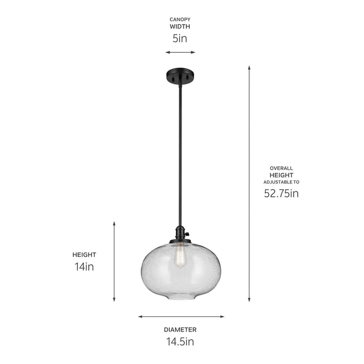 Kichler Canada - 43911BK - One Light Pendant - Avery - Black