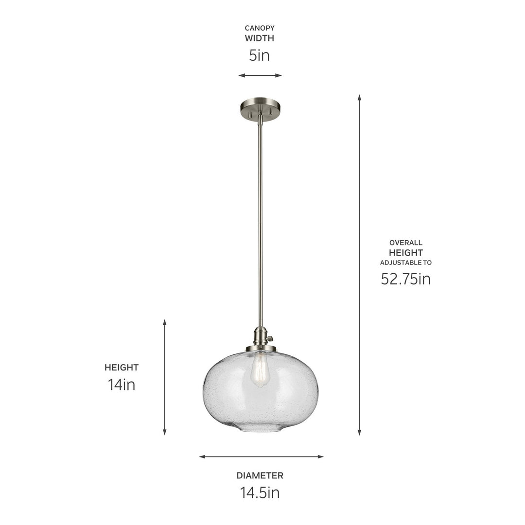 Kichler Canada - 43911NI - One Light Pendant - Avery - Brushed Nickel