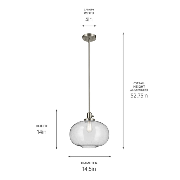 Kichler Canada - 43911NI - One Light Pendant - Avery - Brushed Nickel