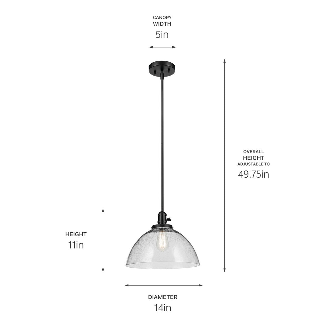 Kichler Canada - 43912BK - One Light Pendant - Avery - Black