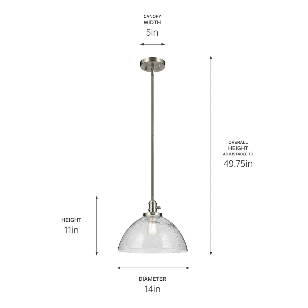 Kichler Canada - 43912NI - One Light Pendant - Avery - Brushed Nickel