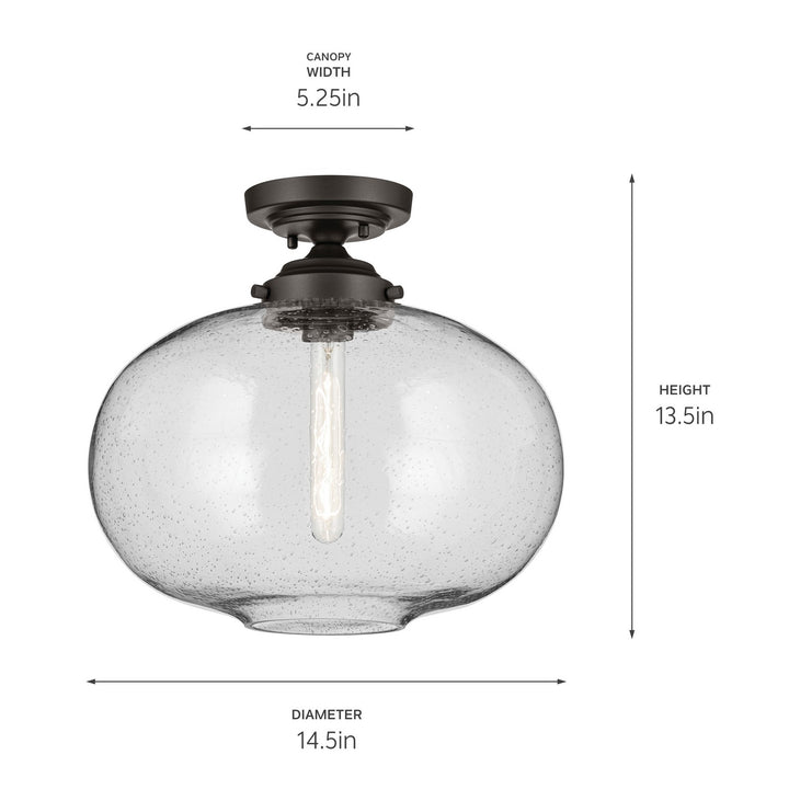Kichler Canada - 43913OZ - One Light Semi Flush Mount - Avery - Olde Bronze