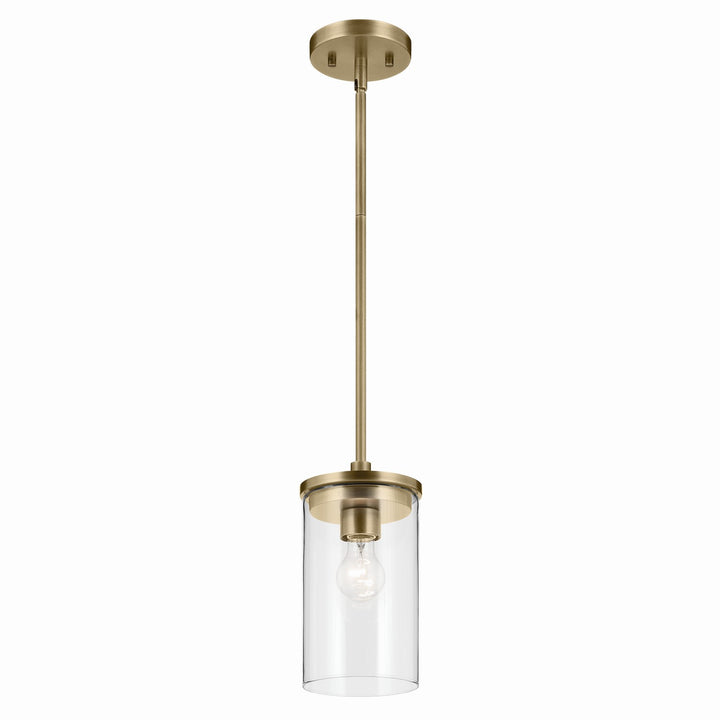 Kichler Canada - 43996NBR - One Light Mini Pendant - Crosby - Natural Brass