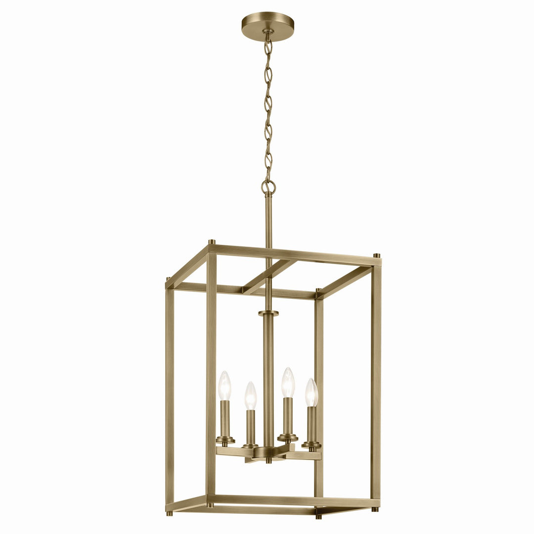 Kichler Canada - 43998NBR - Four Light Foyer Pendant - Crosby - Natural Brass