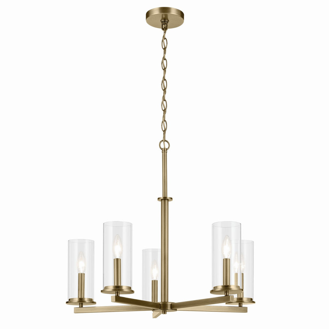 Kichler Canada - 43999NBR - Five Light Chandelier - Crosby - Natural Brass