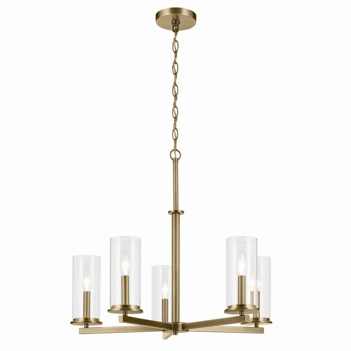 Kichler Canada - 43999NBR - Five Light Chandelier - Crosby - Natural Brass