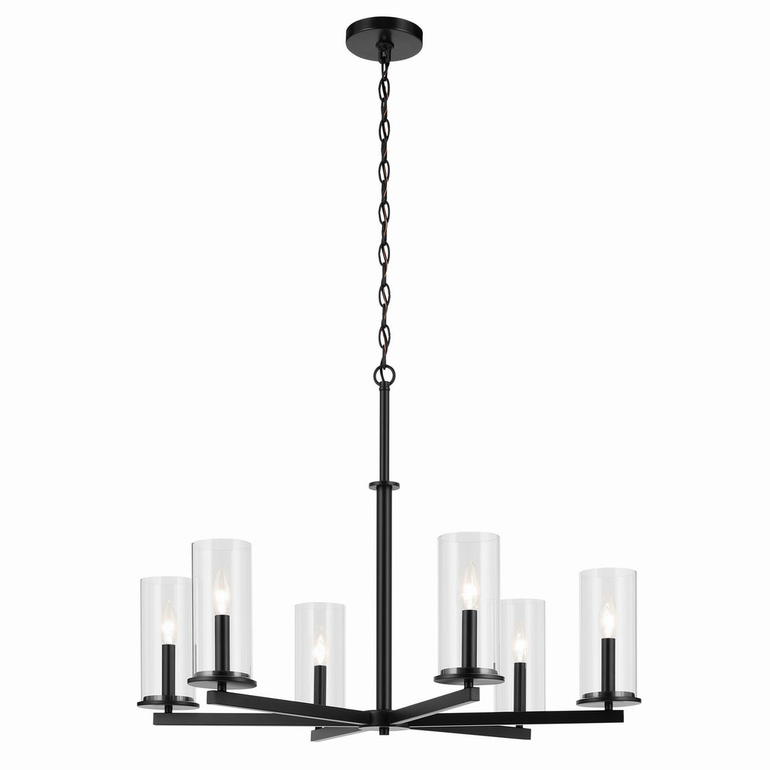 Kichler Canada - 44013BK - Six Light Chandelier - Crosby - Black