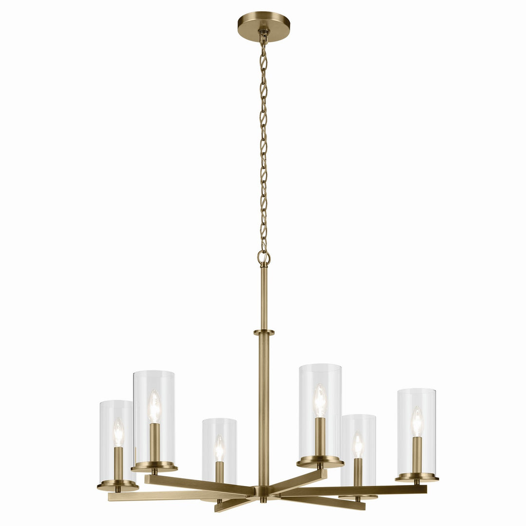 Kichler Canada - 44013NBR - Six Light Chandelier - Crosby - Natural Brass