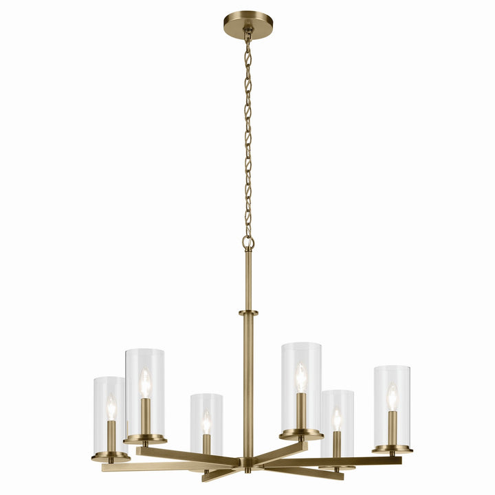 Kichler Canada - 44013NBR - Six Light Chandelier - Crosby - Natural Brass