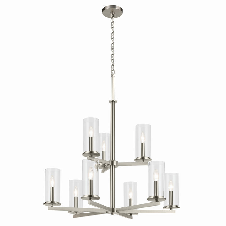 Kichler Canada - 44014NI - Nine Light Chandelier - Crosby - Brushed Nickel