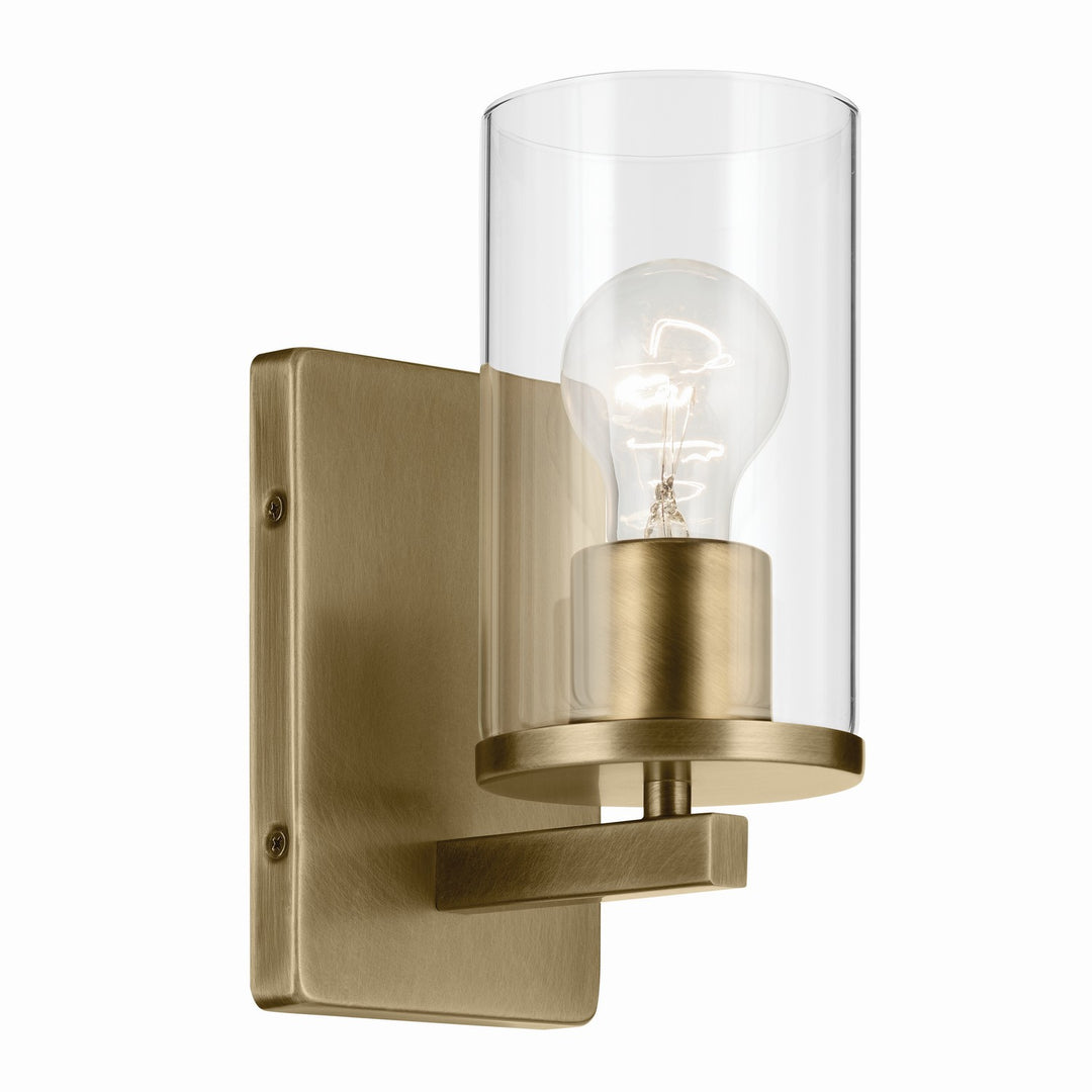 Kichler Canada - 45495NBRCLR - One Light Wall Sconce - Crosby - Natural Brass