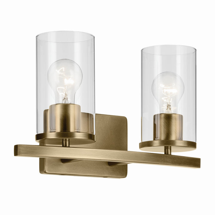 Kichler Canada - 45496NBRCLR - Two Light Bath - Crosby - Natural Brass