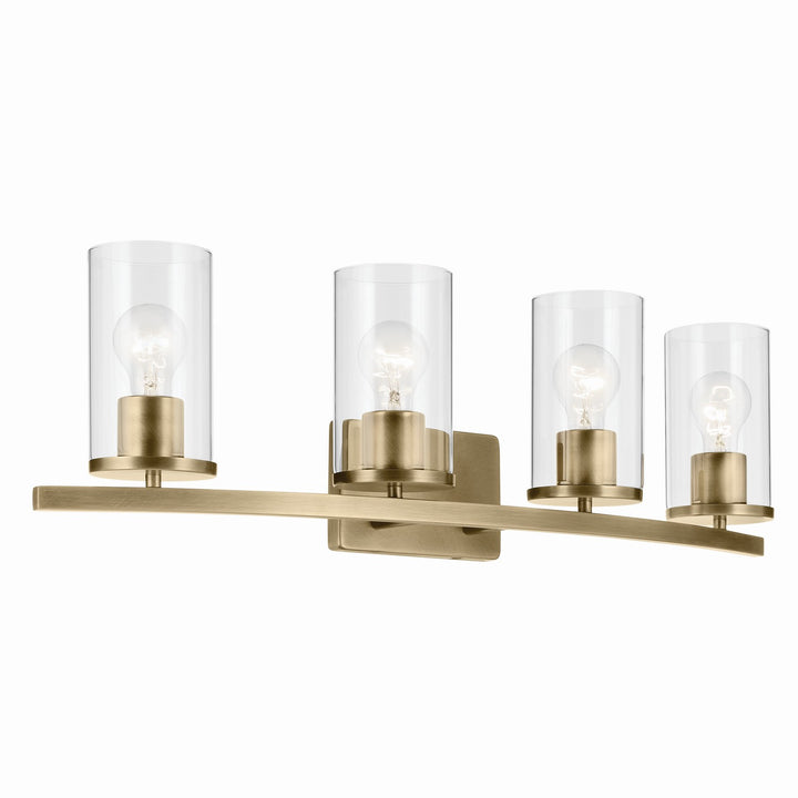 Kichler Canada - 45498NBRCLR - Four Light Bath - Crosby - Natural Brass