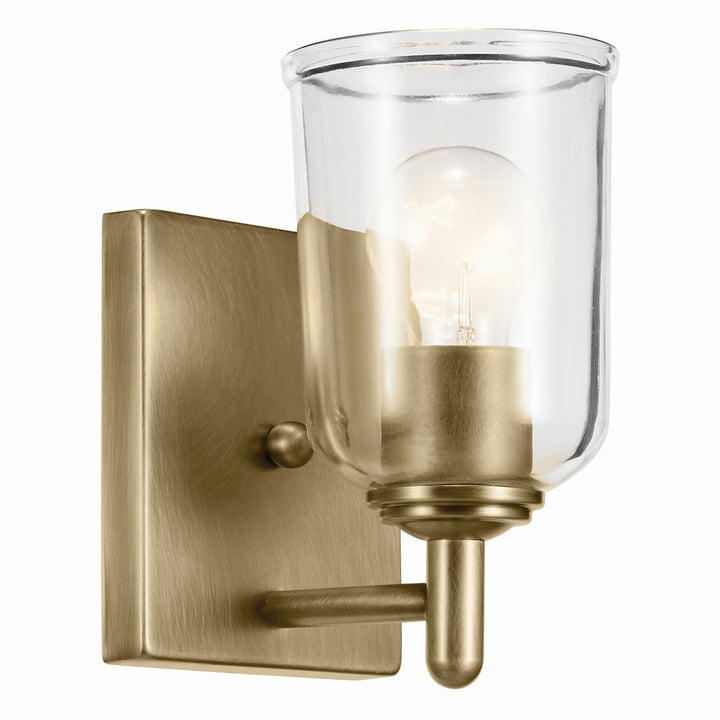 Kichler Canada - 45572NBRCLR - One Light Wall Sconce - Shailene - Natural Brass