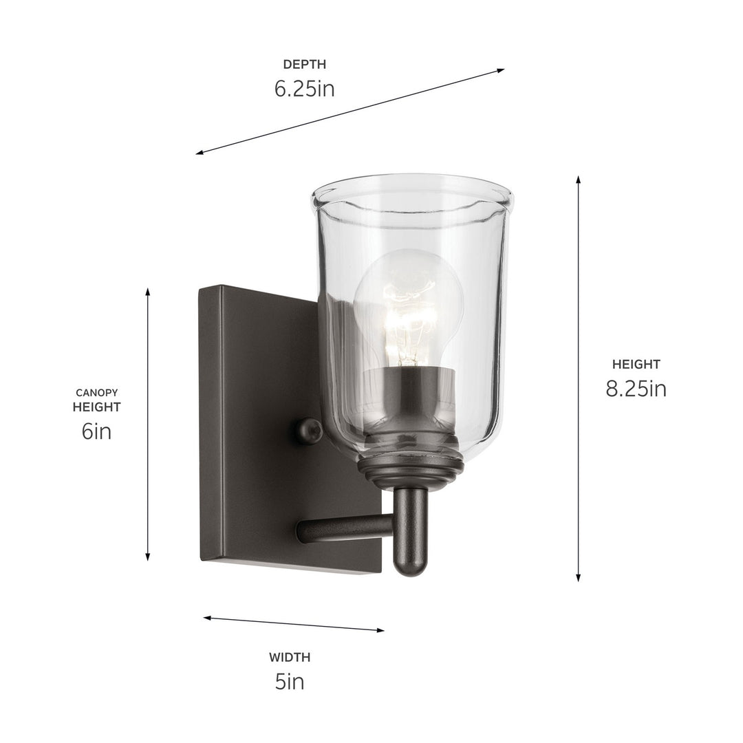 Kichler Canada - 45572OZCLR - One Light Wall Sconce - Shailene - Olde Bronze