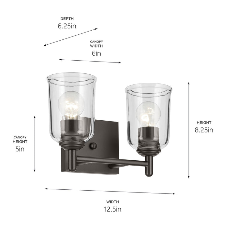 Kichler Canada - 45573OZCLR - Two Light Bath - Shailene - Olde Bronze