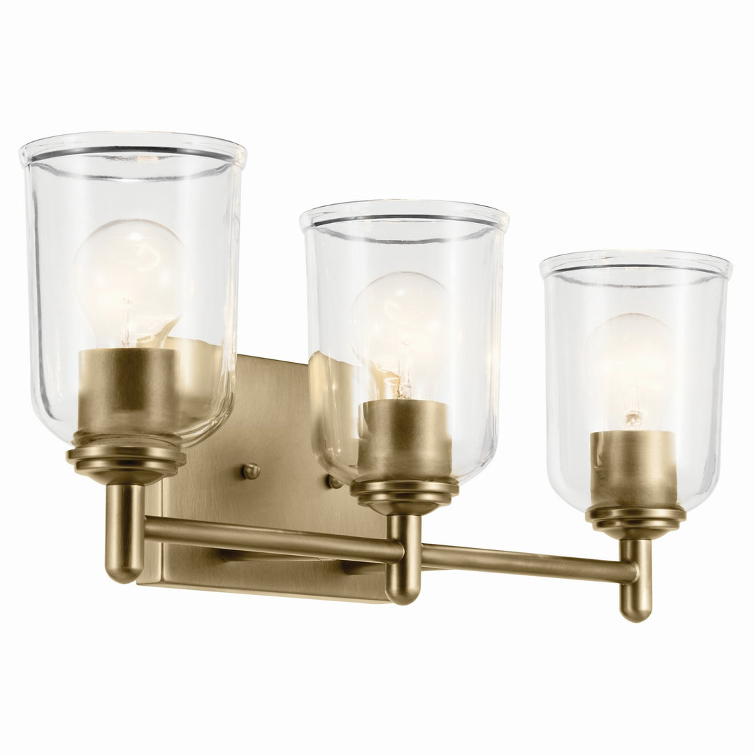 Kichler Canada - 45574NBRCLR - Three Light Bath - Shailene - Natural Brass