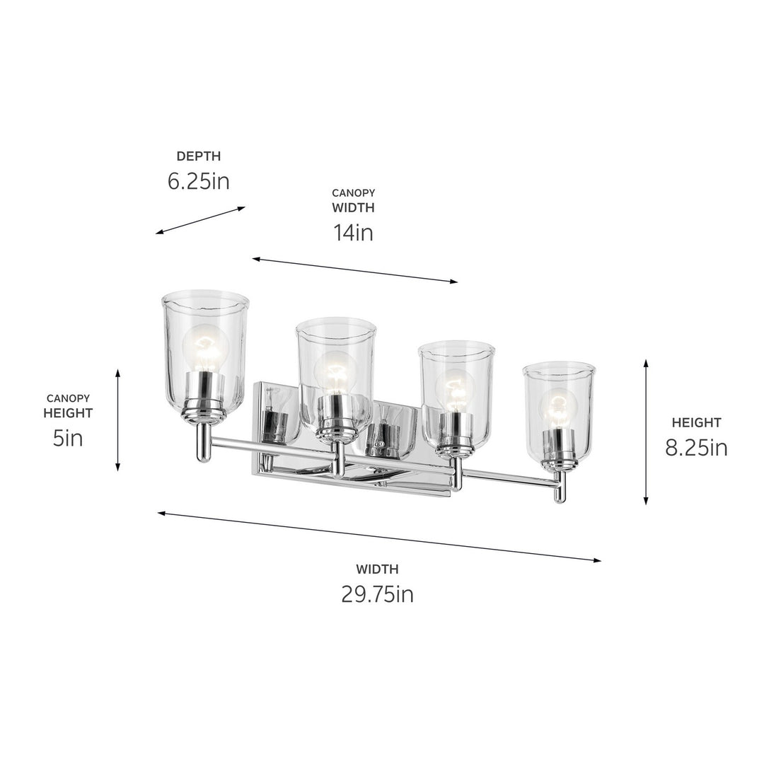 Kichler Canada - 45575CHCLR - Four Light Bath - Shailene - Chrome