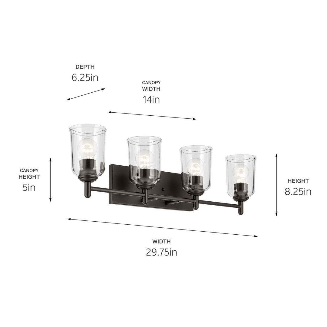 Kichler Canada - 45575OZCLR - Four Light Bath - Shailene - Olde Bronze