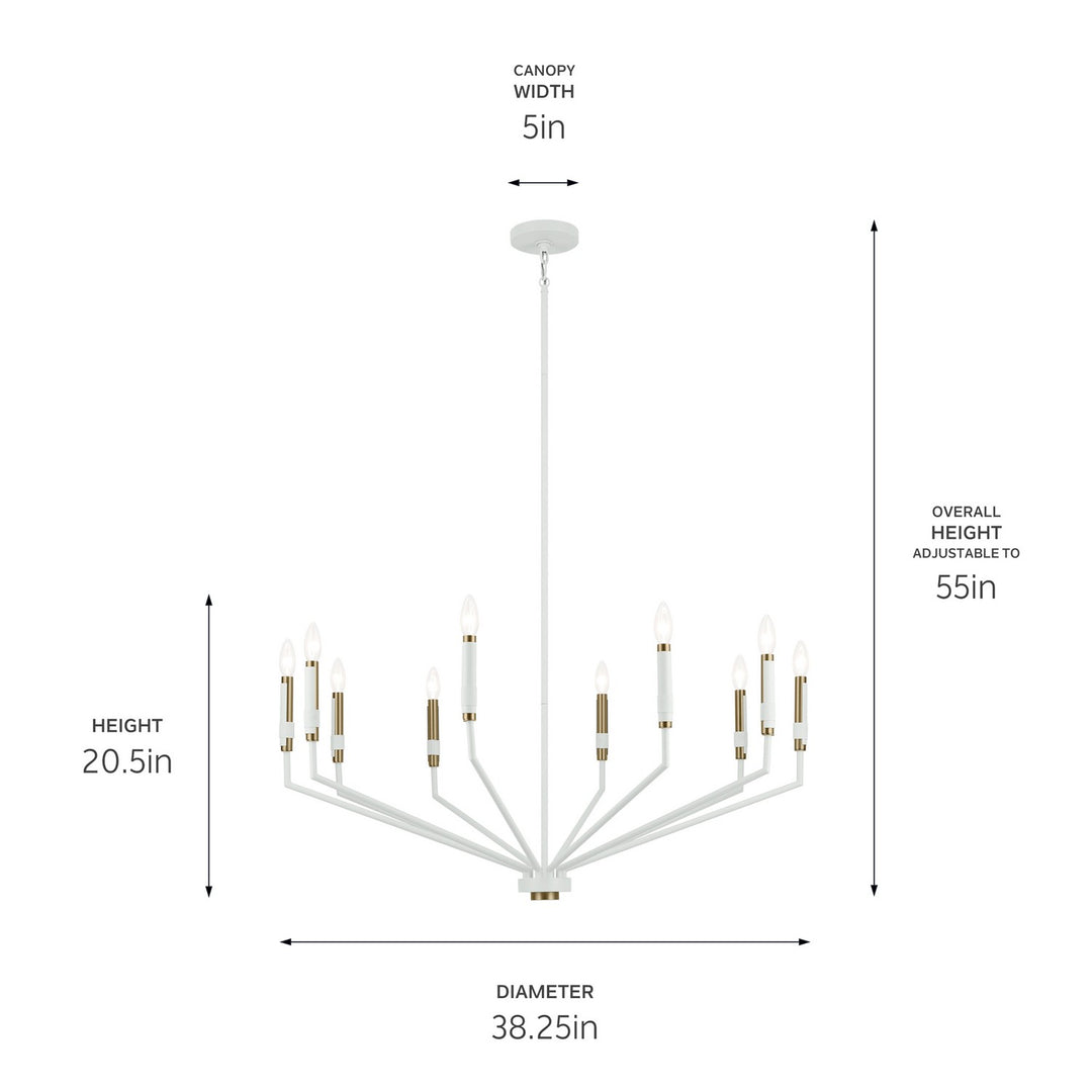 Kichler Canada - 52348WH - Ten Light Chandelier - Armand - White