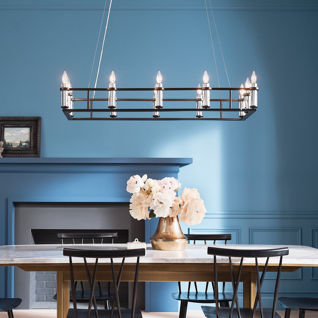 Kichler Canada - 52492BK - 12 Light Linear Chandelier - Rosalind - Black