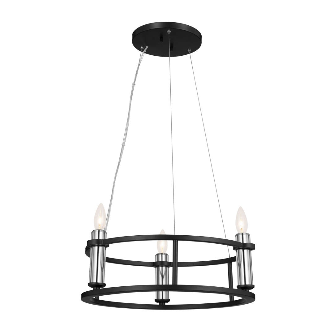 Kichler Canada - 52493BK - Three Light Mini Chandelier - Rosalind - Black