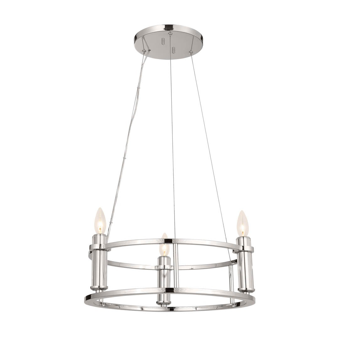 Kichler Canada - 52493PN - Three Light Mini Chandelier - Rosalind - Polished Nickel