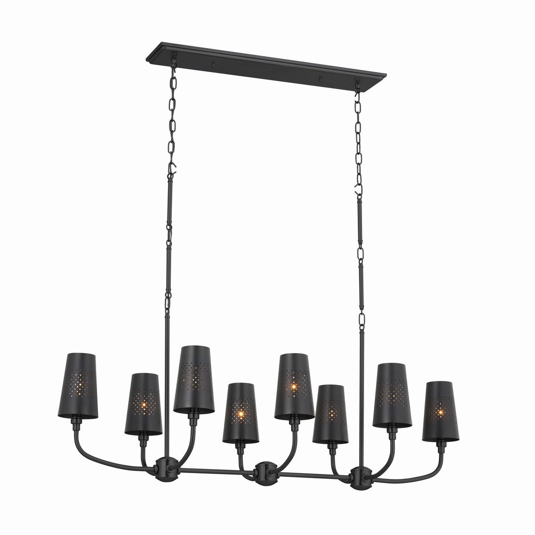 Kichler Canada - 52510BK - Eight Light Linear Chandelier - Adeena - Black