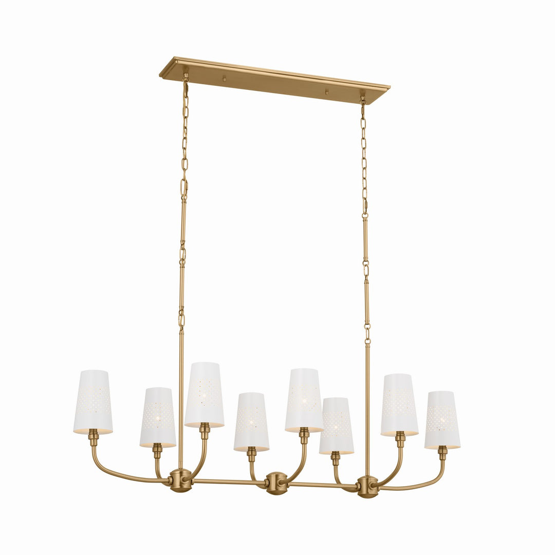 Kichler Canada - 52510BNB - Eight Light Linear Chandelier - Adeena - Brushed Natural Brass