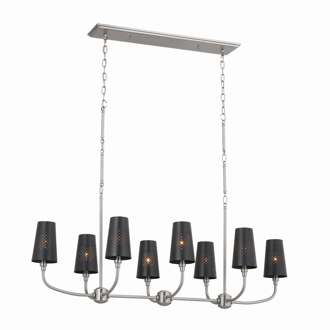 Kichler Canada - 52510CLP - Eight Light Linear Chandelier - Adeena - Classic Pewter