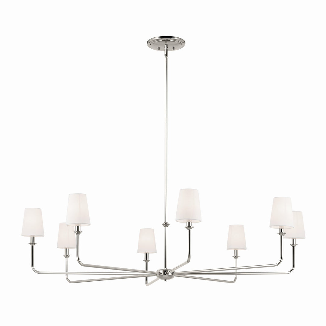 Kichler Canada - 52521PN - Eight Light Chandelier - Pallas - Polished Nickel