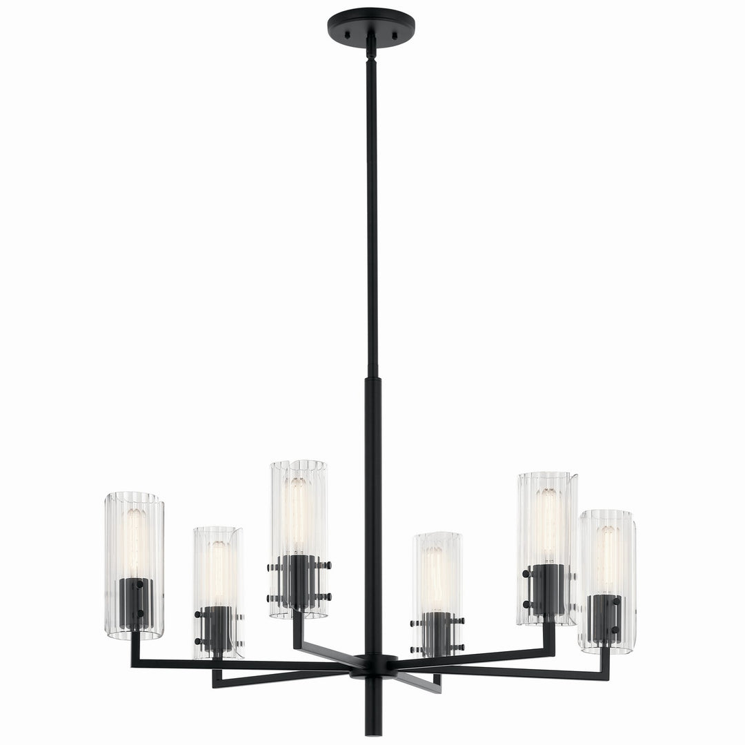 Kichler Canada - 52679BK - Six Light Chandelier - Velestino - Black