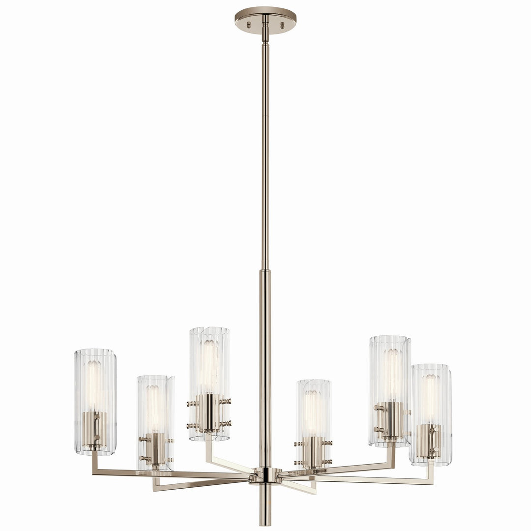 Kichler Canada - 52679PN - Six Light Chandelier - Velestino - Polished Nickel