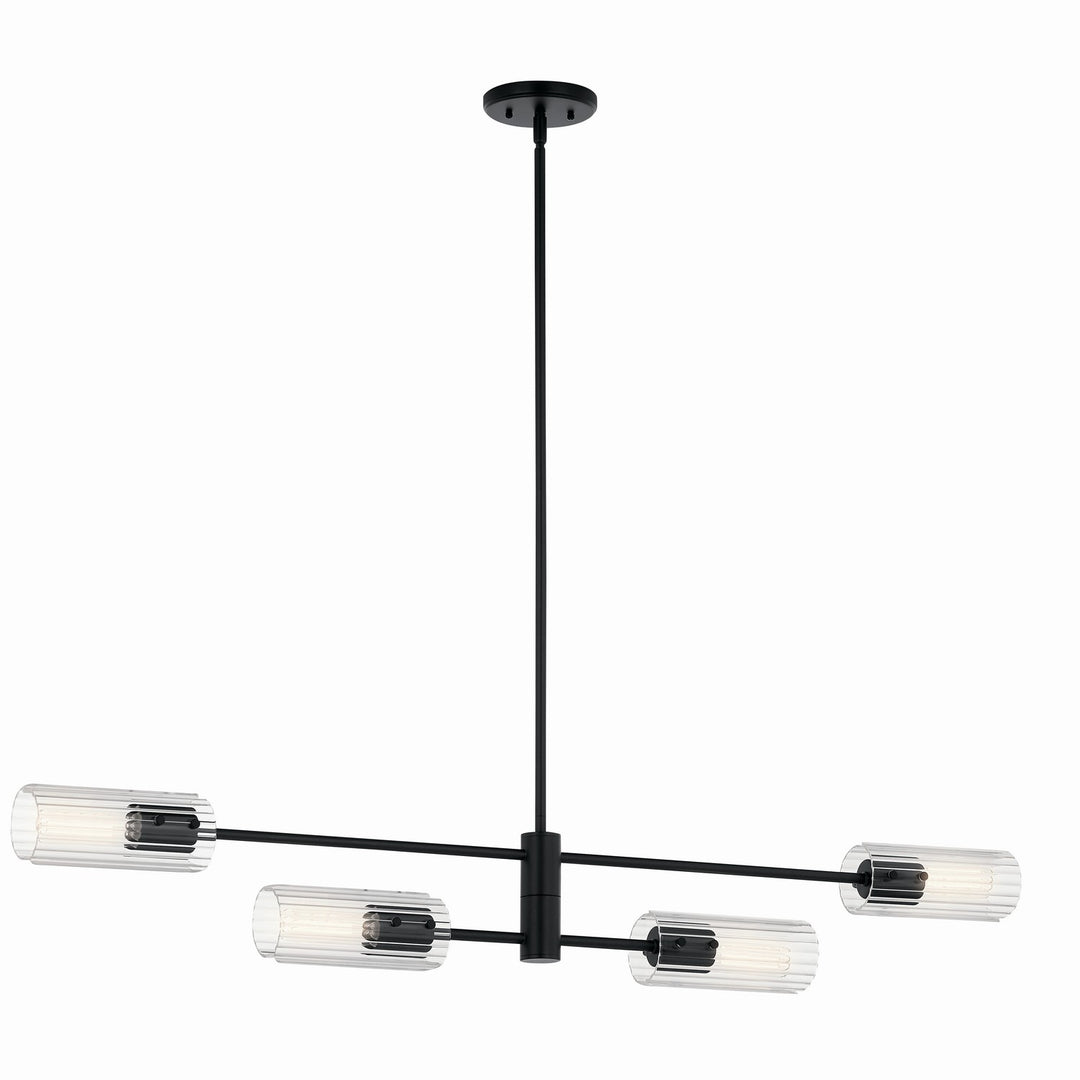 Kichler Canada - 52681BK - Four Light Linear Chandelier - Velestino - Black