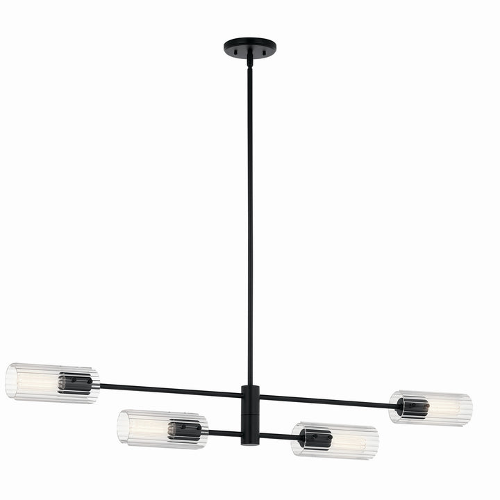 Kichler Canada - 52681BK - Four Light Linear Chandelier - Velestino - Black