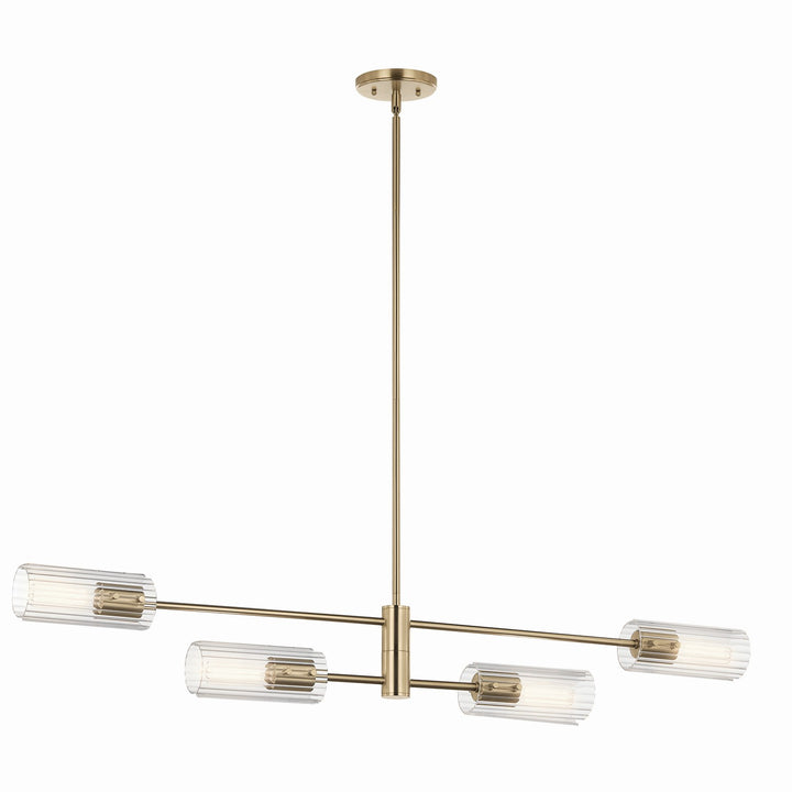 Kichler Canada - 52681CPZ - Four Light Linear Chandelier - Velestino - Champagne Bronze