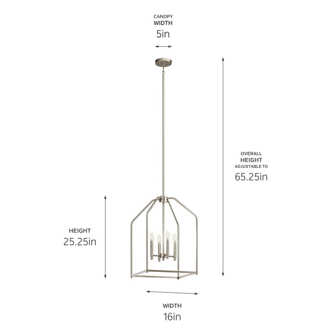 Kichler Canada - 52722NI - Four Light Foyer Pendant - Madden - Brushed Nickel