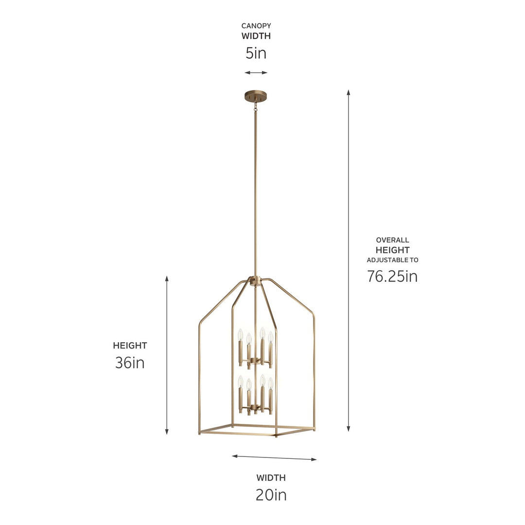 Kichler Canada - 52723CPZ - Eight Light Foyer Pendant - Madden - Champagne Bronze