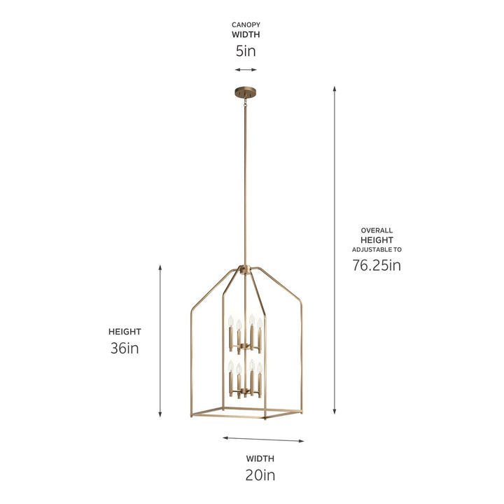 Kichler Canada - 52723CPZ - Eight Light Foyer Pendant - Madden - Champagne Bronze