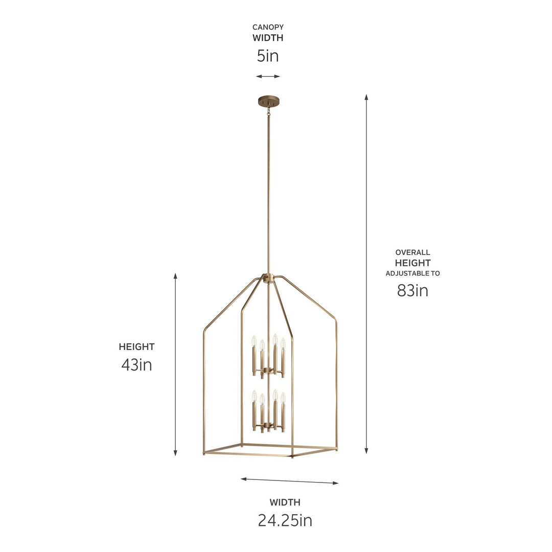 Kichler Canada - 52724CPZ - Eight Light Foyer Pendant - Madden - Champagne Bronze