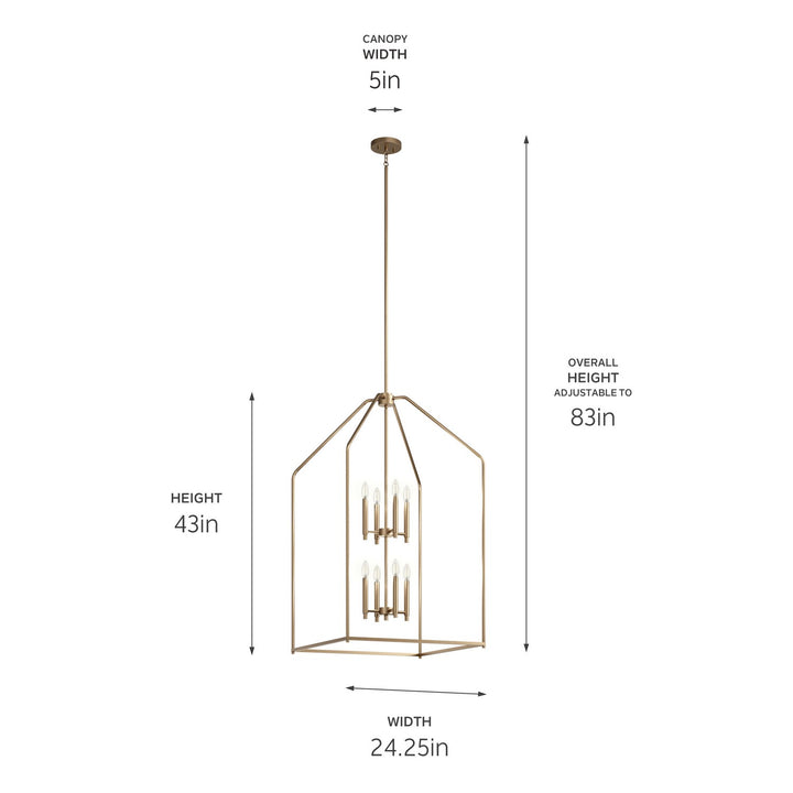 Kichler Canada - 52724CPZ - Eight Light Foyer Pendant - Madden - Champagne Bronze