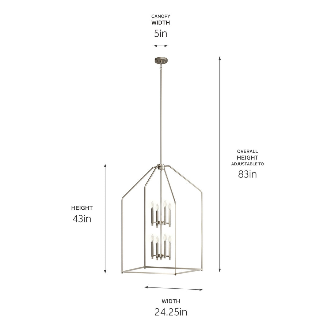 Kichler Canada - 52724NI - Eight Light Foyer Pendant - Madden - Brushed Nickel